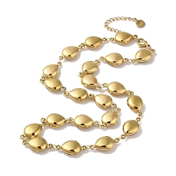 Real 18K Gold Plated 304 Stainless Steel Teardrop Link Necklaces, Real 18K Gold Plated, 16.73 inch(42.5cm)