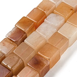 Другие Нефриты Природного нефрита нитей бисера, кубические, 6~6.5x6~6.5x6~6.5 мм, отверстие : 1.2 мм, около 63~64 шт / нитка, 15''~15.16'' (38.1~38.5 см)