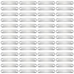 Нержавеющая Сталь Цвет 100шт. 201 звенья/соединители из нержавеющей стали, изогнутые овальные, штамповка пустой метки, не тускнеет, цвет нержавеющей стали, 30x6x1 мм, отверстие : 3 мм