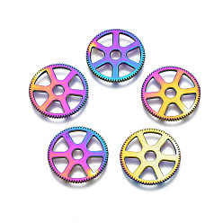 Rainbow Color Подвески из сплава цвета радуги, без кадмия, без никеля и без свинца, подвески передач, 19.5x1.5 мм, отверстие : 3 мм