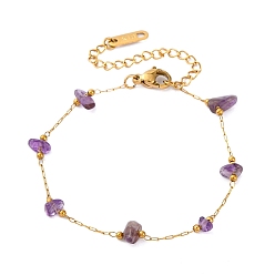 Настоящее золото 18K Ионное покрытие (ip) 304 браслет-цепочка из нержавеющей стали для женщин, реальный 18 k позолоченный, внутренний диаметр: 2-1/8 дюйм (5.3 см)