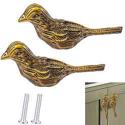 Oro Antiguo Tirador de armario de aleación de zinc con forma de pájaro y tirador de armario de aleación de zinc, Tirador de cajón vintage con forma de animal para cómoda, guardarropa, oro antiguo, 28x64x18 mm