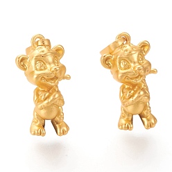 Тигр Подвески из экологически чистого сплава, без кадмия и без свинца, долговечный, китайские знаки зодиака, тигр, 22x13x9.5 мм, отверстие : 4.5x5.5 мм