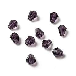 Индиго Стекло k9 стекло, имитация Австрийские кристаллические шарики, граненые, алмаз, индиговые, 6x5 мм, отверстие : 1 мм