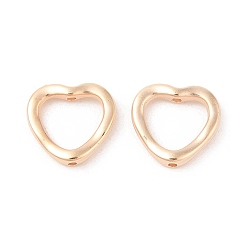 Золотой Пластиковые каркасы ccb, сердце, золотые, 13x14x3 мм, отверстие : 1.4 мм, внутренний диаметр: 8x9 мм