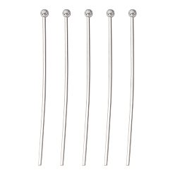 Нержавеющая Сталь Цвет Устойчивы к потускнению 304 штифты с шарообразной головкой из нержавеющей стали, цвет нержавеющей стали, 35x0.7 мм, 21 датчик, Руководитель: 1.9 mm