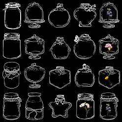 Mixed Shapes 3 стили водонепроницаемые самоклеящиеся наклейки для штамповки наборы, diy ручная закладка декоративная наклейка, разнообразные, 101~136x90~10x0.1 мм