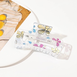 Цветок Пластиковые заколки-коготь для волос для женщин и девочек, цветок, 85x48x40 мм