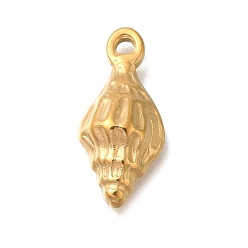 Золотой Ионное покрытие (ip) 304 подвески из нержавеющей стали, очарование раковины, золотые, 19x9x4.3 мм, отверстие : 1.8 мм