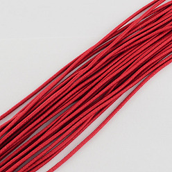 Red Elastic Cord, with Fibre Outside and Rubber Inside, Red, 4.0mm, about 109.36 yards(100m)/bundle