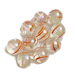 Темно-Оранжевый 50Прозрачные светящиеся акриловые круглые бусины шт., светится в темноте, темно-оранжевый, 16 мм