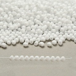 (DP402) White Миюки 3.4мм капельные бусины, японский бисер, непрозрачных цветов, (dp402) белый, 3.4x3 мм, отверстие : 0.65 мм, Около 8100 шт / 450 г