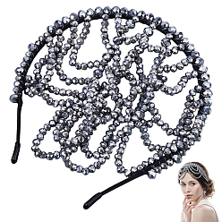 Черный Синтетические кварцевые резинки для волос для женщин и девушек, чёрные, 240x143x7.5 мм