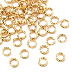 Настоящее золото 18K 304 из нержавеющей стали разрезные кольца, ионное покрытие (ip), реальный 18 k позолоченный, 5x1.5 мм, внутренний диаметр: 3.5 мм, о 200 шт / комплект