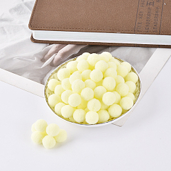 Light Goldenrod Yellow DIY Doll Craft Wool High-elastic Pom Pom Ball, Round, Light Goldenrod Yellow, 1cm, about 300pcs/bag