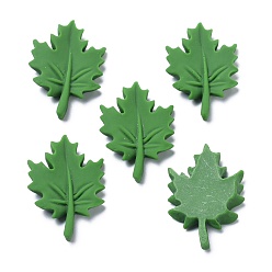 Морско-зеленый Непрозрачные кабошоны из смолы, для украшения своими руками, кленового листа, цвета морской волны, 30.5x21x5 мм