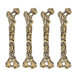 Античная Бронза 4 шт. винтажные латунные подвески-соединители, ссылки в форме кости, 58x13.5x8.5 мм, отверстие : 2.5 мм