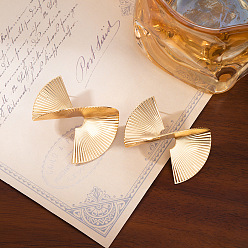 Fan Серьги железа, золотые, вентилятор, 37x39 мм