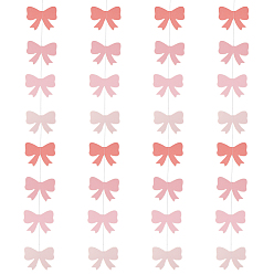 Светло-Коралловый 8 шт. бумажные флаги-банты с бантом, для празднования дня рождения, свет коралловый, 1220 мм