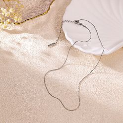 Нержавеющая Сталь Цвет 1мм 304 ожерелья из нержавеющей стали с цепочкой Boston Link для женщин и мужчин, цвет нержавеющей стали, 15.94 дюйм (40.5 см)