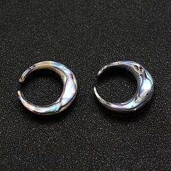 Раковина Кабошоны из натурального морского ушка, луна, 18x20x6 мм