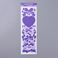 Lila Bowknot & Herz Muster dekorative Aufkleber Blätter, für das Scrapbooking, Kalender, Kunst, Kinder DIY Handwerk, lila, 260x80 mm