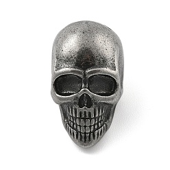Античное Серебро 316 бусины из хирургической нержавеющей стали, череп, античное серебро, 26x14.5x17 мм, отверстие : 1.8 мм