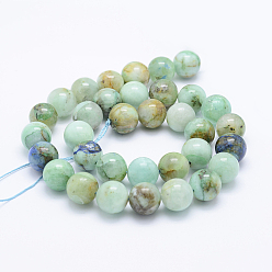 Chrysocolla Natural Chrysocolla Beads Strands, Round, 12mm, Hole: 1mm, about 33pcs/strand, 15.7 inch(40cm)