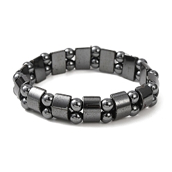 Черный День Валентина подарки для мужа эластичным магнитного синтетического гематит браслет, чёрные, внутренний диаметр: 2-1/8 дюйм (5.3 см)