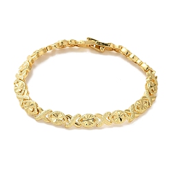 Horse Eye Браслеты из латуни с покрытием стойки, реальный 18 k позолоченный, долговечный, без свинца и без кадмия, лошадиный глаз , 7-7/8 дюйм (20 см), ссылка: 10x6x3мм и 7x6x3мм