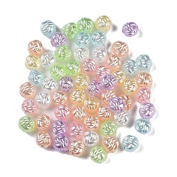 Mixed Color Plating Acrylic Beads, Globe Knot
, Mixed Color, 11x11x11mm, Hole: 1.8mm, 714pcs/500g