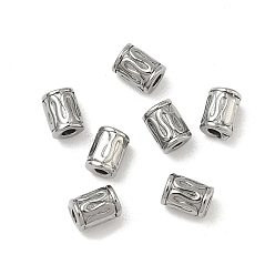 Нержавеющая Сталь Цвет 304 из нержавеющей стали бусы, цилиндр, цвет нержавеющей стали, 3.5x3.5x4.8 мм, отверстие : 1.4 мм