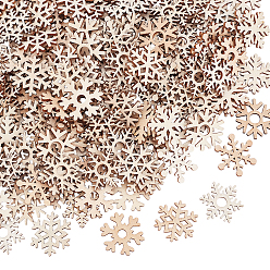 Кукурузный Шелк 200шт. снежинка, необработанный деревянный срез, для поделок по дереву, цвет колоса кукурузы, 30~30.5x34.5~35x2~2.5 мм