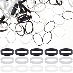 (52) Непрозрачная лаванда 100шт. 3 стилей силиконовых кабельных стяжек, для наушников-вкладышей, телефонов, управления накруткой проводов, разноцветные, 5.5x27.5 мм, внутренний диаметр: 26 мм