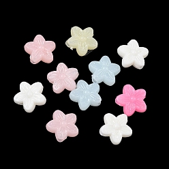 (52) Непрозрачная лаванда Пластиковые шарики, имитация желе, цветок, разноцветные, 13.5x14.5x6 мм, отверстие : 2.5 мм, Около 1020 шт / 500 г