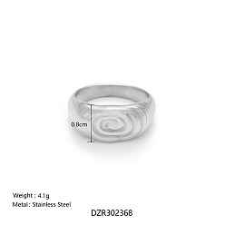 Oval 304 палец кольца из нержавеющей стали, цвет нержавеющей стали, овальные, размер США 7 (17.3 мм)