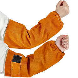 Перу 1Пара защитных рукавов для электросварки из коровьей кожи, 1 шт. подарочные мешочки из органзы, Перу, 420x110~220x6.5 мм