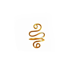 Желтый Железный инструмент для вязания крючком, вязание колец на спицах, желтые, 32x20 мм