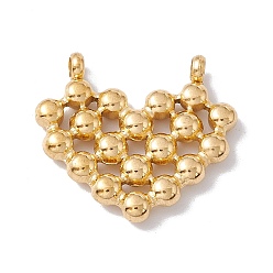 Golden Ionenbeschichtung (IP) 304 Edelstahlanhänger, hohl, Herzanhänger, golden, 17.5x19x3 mm, Bohrung: 1.8 mm