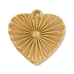 Настоящее золото 18K Ионное покрытие (ip) 304 подвески из нержавеющей стали, шарма сердца, реальный 18 k позолоченный, 19x18x2 мм, отверстие : 1.2 мм