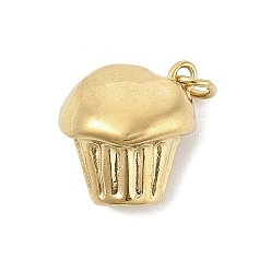 Другие 304 подвески из нержавеющей стали, реальный 18 k позолоченный, с целью перехода в кольце, торт, 14x13.5x10 мм, отверстие : 3.5 мм