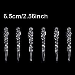 Прозрачный 50 шт. акриловые искусственные ледяные подвесные украшения для бара, для подвесных украшений на елку, прозрачные, 65x9.5 мм