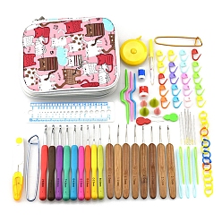 Colorful DIY Knitting Tools Set, Crochet Hook Set, Colorful, 170x140x35mm