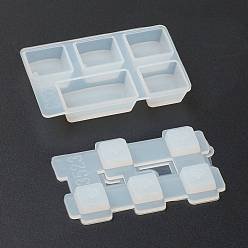 White DIY Capslock Keycap Silicone Mold, with Lid, Resin Casting Molds, For UV Resin, Epoxy Resin Craft Making, White, 70x46x14mm