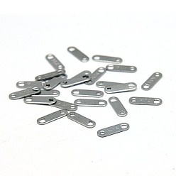 Stainless Steel Color Tarnish Resistant 304 Stainless Steel Chain Tabs, Chain Extender Connectors, with Word K14, Stainless Steel Color, 11x4mm, Hole: 1.4mm