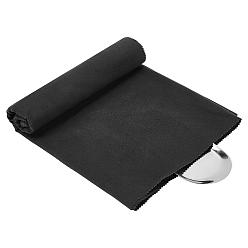 Черный Замшевая салфетка для полировки серебра, ткань для чистки ювелирных изделий, квадратный, чёрные, 1000x1000x0.5 мм