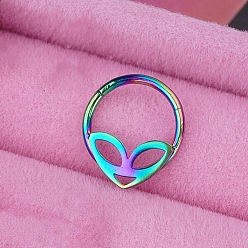 Rainbow Color 316l Кольца для носа из нержавеющей стали, Радуга цветов, 8 мм, штифты : 1.2 мм