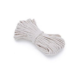 (404) Непрозрачное AB Кислое яблоко Хлопковый шнур макраме, круглая веревка макраме для настенных вешалок, украшения в стиле бохо, макраме своими руками, цветочный белый, 3 мм, около 21.87 ярдов (20 м) / пачка