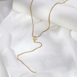 Золотой Европейский стиль нержавеющая сталь бабочка подвеска y ожерелья для женщин, золотые, 20.47 дюйм (52 см)