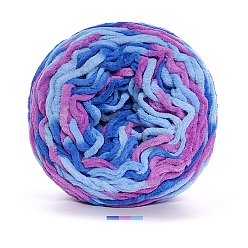 Разноцветный Супер мягкая толстая хлопковая пряжа для вязания, пряжа амигуруми, пряжа для вязания крючком, для свитера, шапки, носков, детских одеял, сегмент окрашенный, красочный, 5 мм